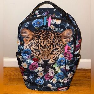 Sprayground Leopard & Floral Backpack